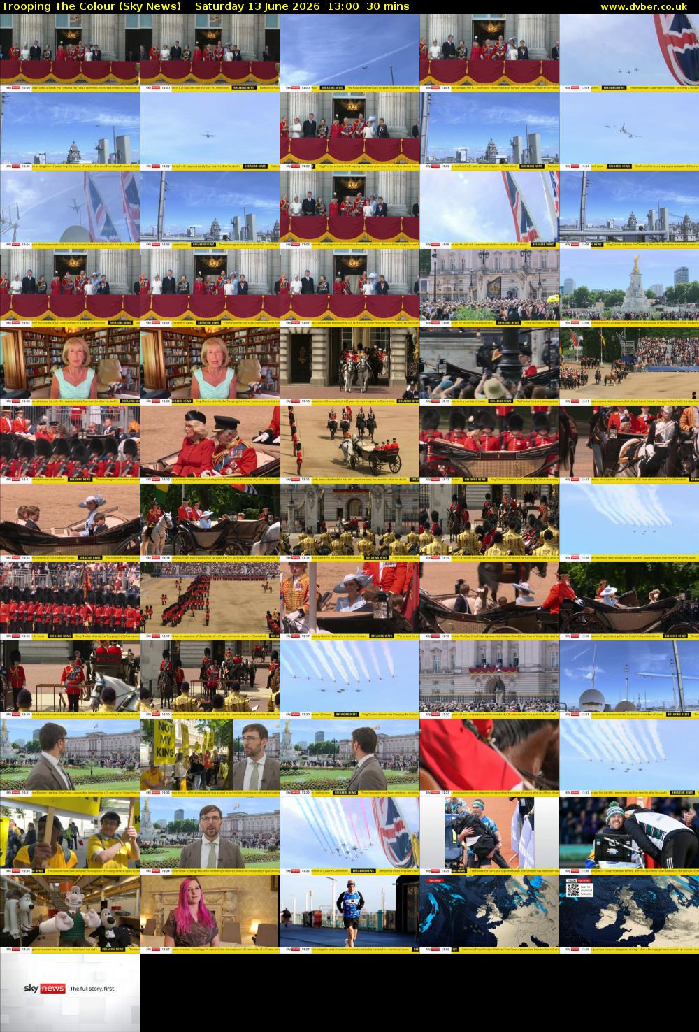 Trooping The Colour (Sky News) Saturday 13 June 2026 13:00 - 13:30