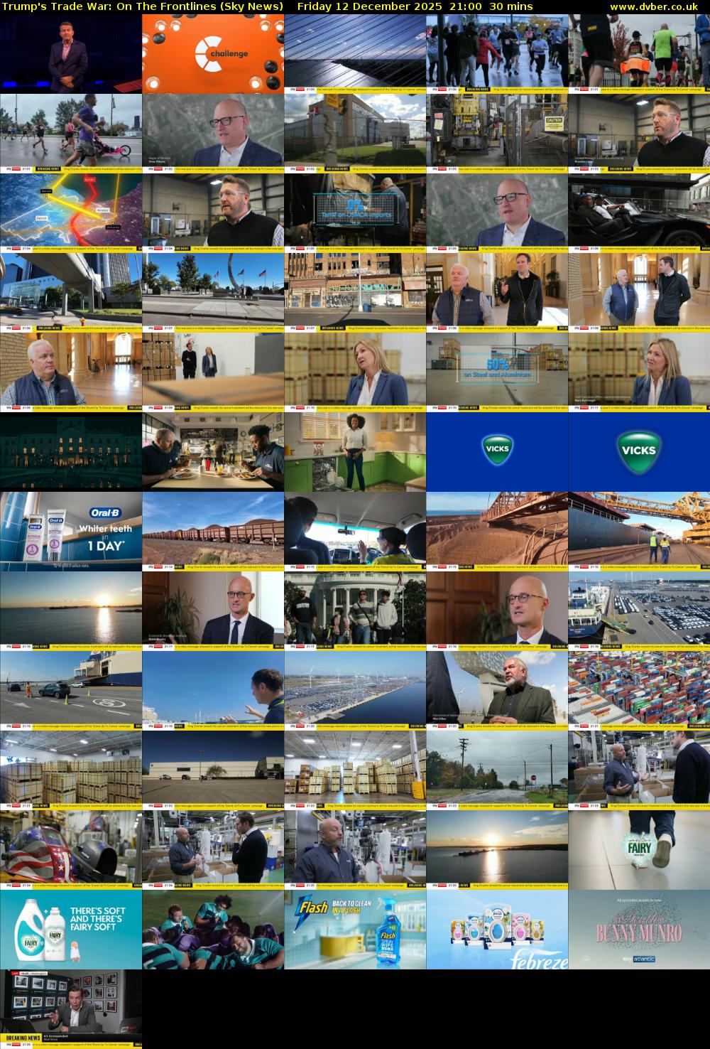 Trump's Trade War: On The Frontlines (Sky News) Friday 12 December 2025 21:00 - 21:30
