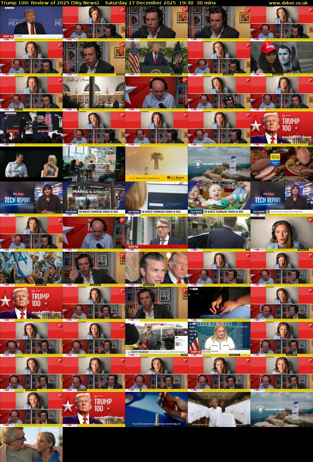 Trump 100: Review of 2025 (Sky News) Saturday 27 December 2025 19:30 - 20:00