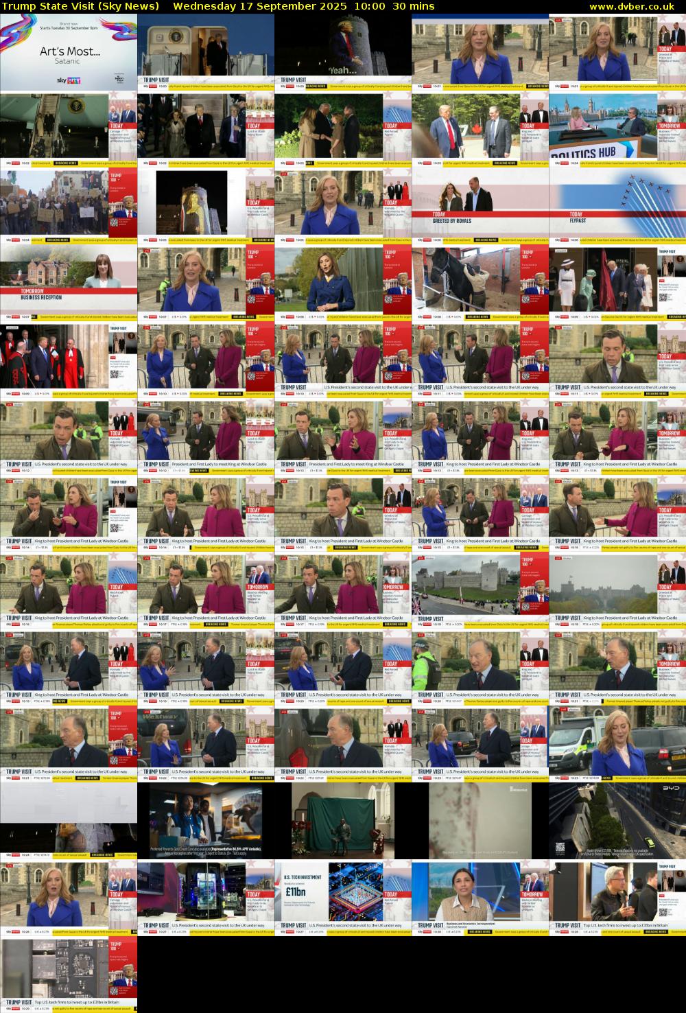 Trump State Visit (Sky News) Wednesday 17 September 2025 10:00 - 10:30