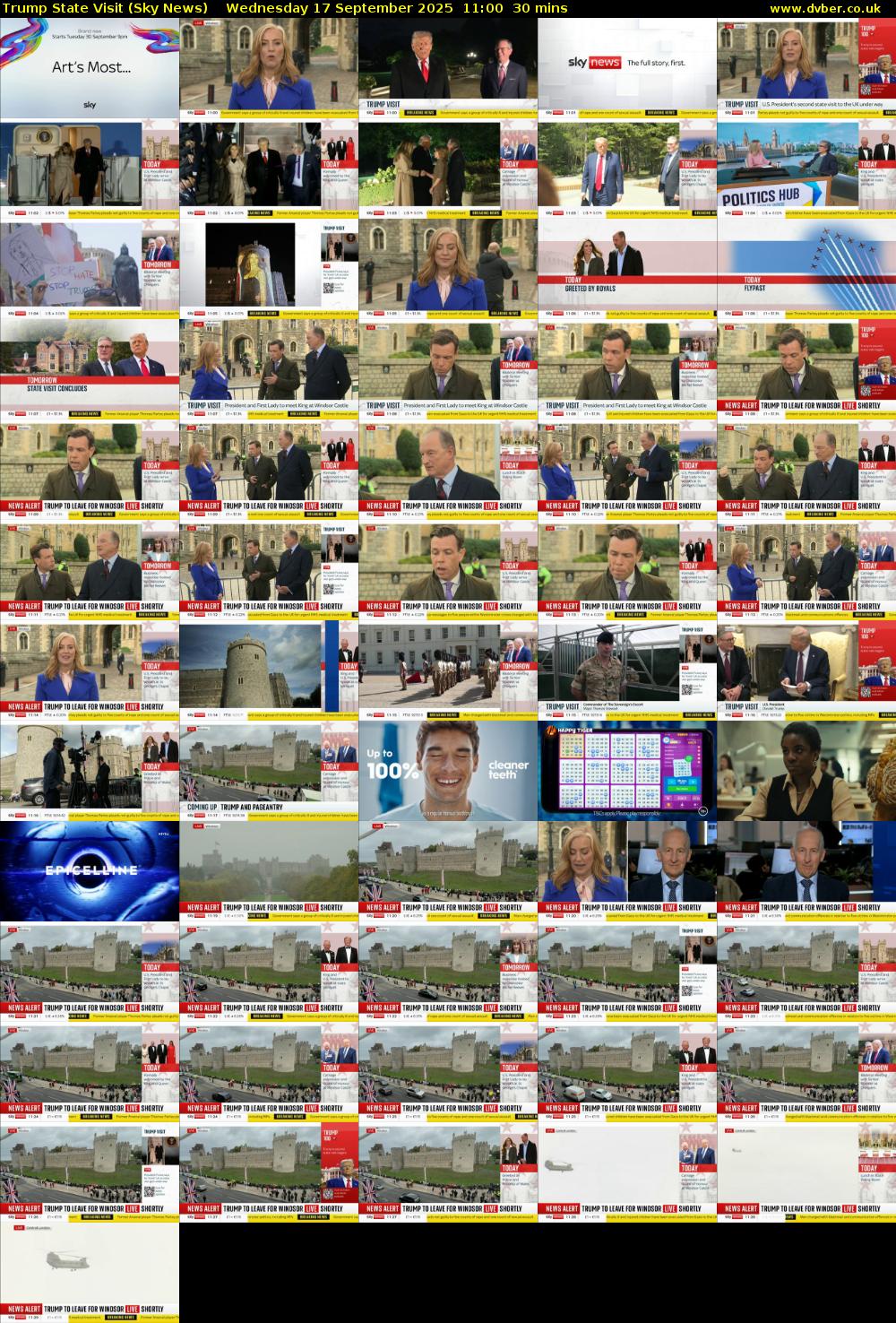 Trump State Visit (Sky News) Wednesday 17 September 2025 11:00 - 11:30