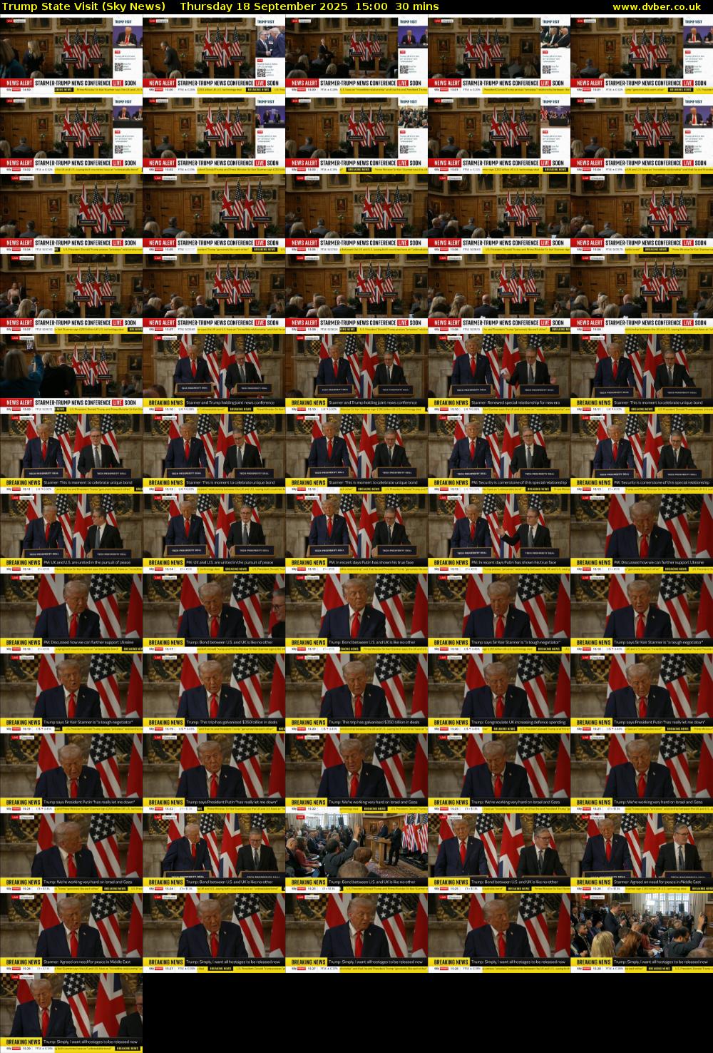 Trump State Visit (Sky News) Thursday 18 September 2025 15:00 - 15:30