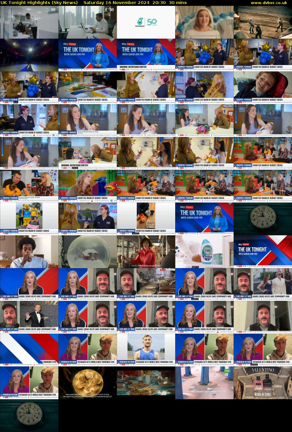 UK Tonight Highlights (Sky News) Saturday 16 November 2024 20:30 - 21:00
