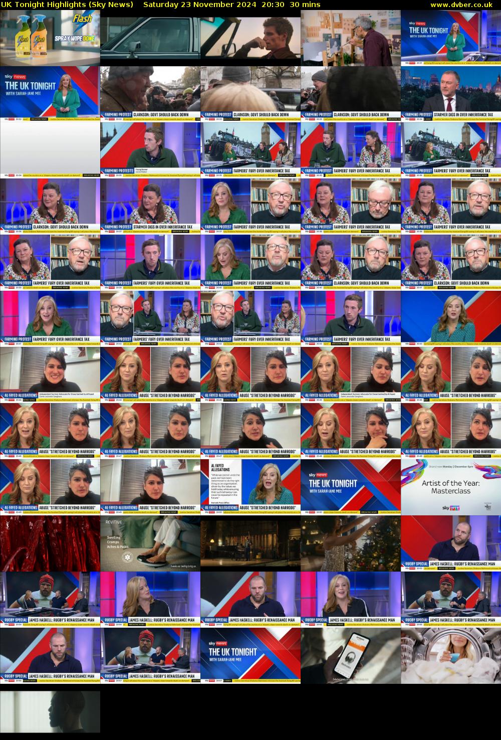 UK Tonight Highlights (Sky News) Saturday 23 November 2024 20:30 - 21:00