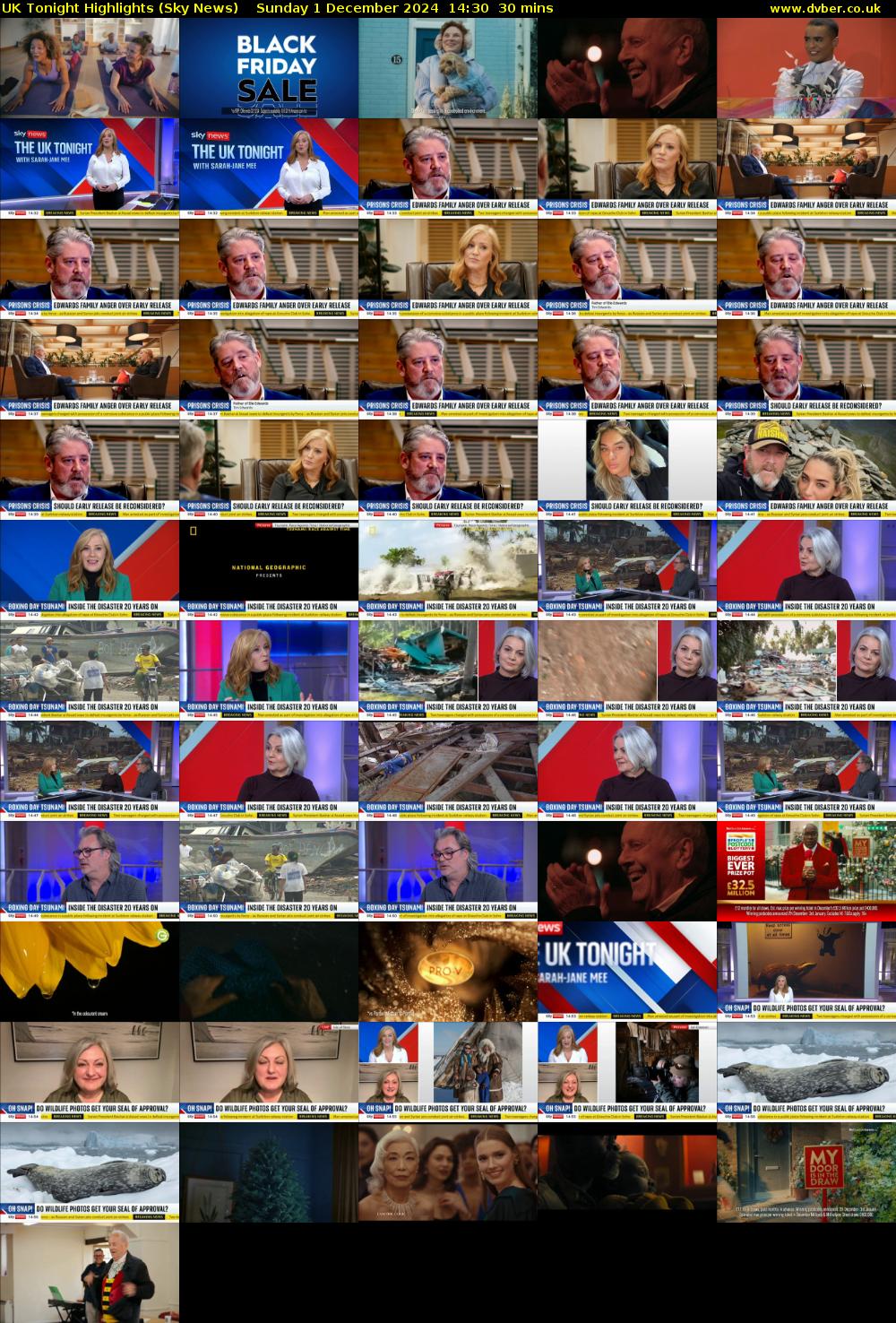 UK Tonight Highlights (Sky News) Sunday 1 December 2024 14:30 - 15:00