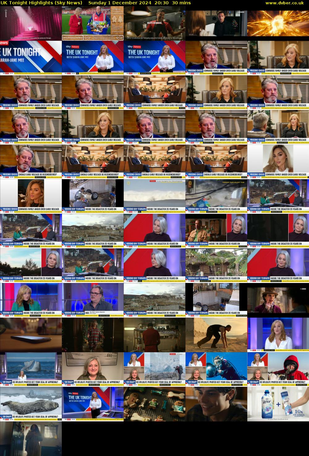 UK Tonight Highlights (Sky News) Sunday 1 December 2024 20:30 - 21:00