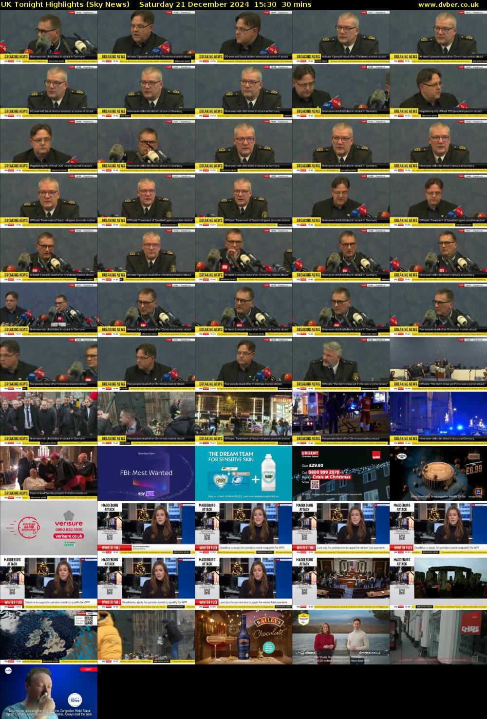 UK Tonight Highlights (Sky News) Saturday 21 December 2024 15:30 - 16:00