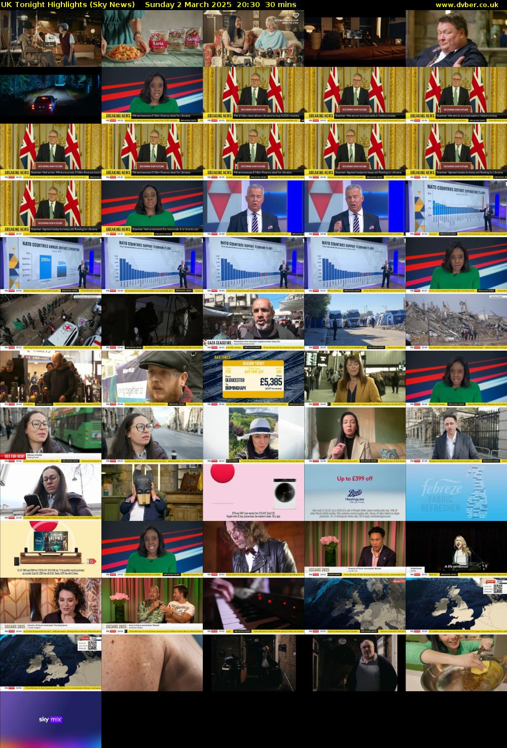 UK Tonight Highlights (Sky News) Sunday 2 March 2025 20:30 - 21:00