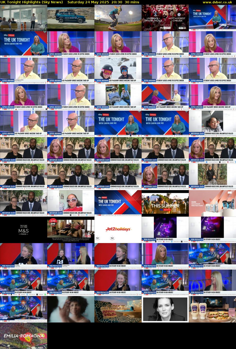 UK Tonight Highlights (Sky News) Saturday 24 May 2025 20:30 - 21:00