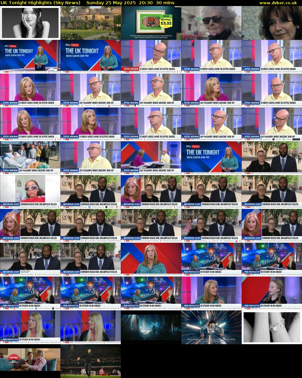 UK Tonight Highlights (Sky News) Sunday 25 May 2025 20:30 - 21:00
