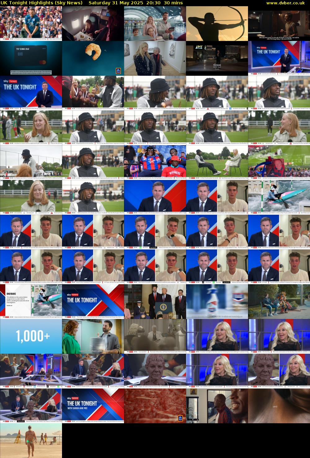 UK Tonight Highlights (Sky News) Saturday 31 May 2025 20:30 - 21:00