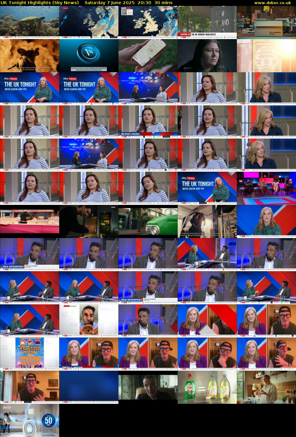 UK Tonight Highlights (Sky News) Saturday 7 June 2025 20:30 - 21:00