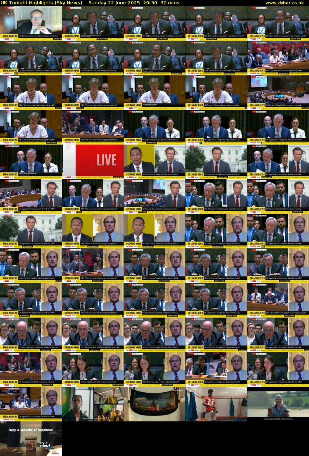 UK Tonight Highlights (Sky News) Sunday 22 June 2025 20:30 - 21:00