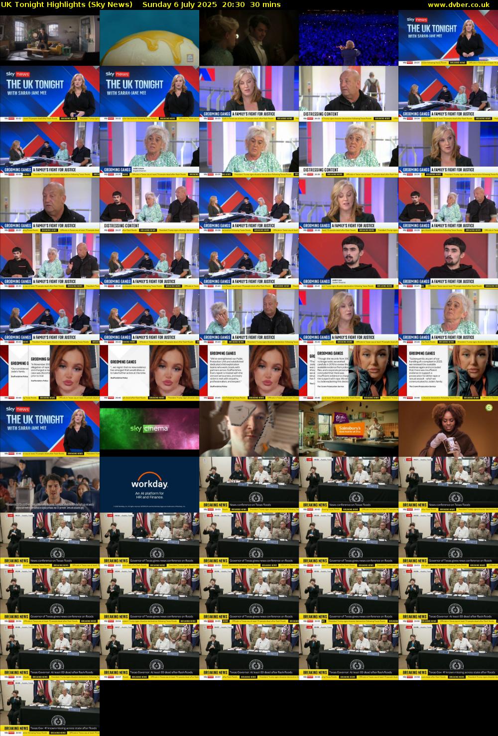UK Tonight Highlights (Sky News) Sunday 6 July 2025 20:30 - 21:00