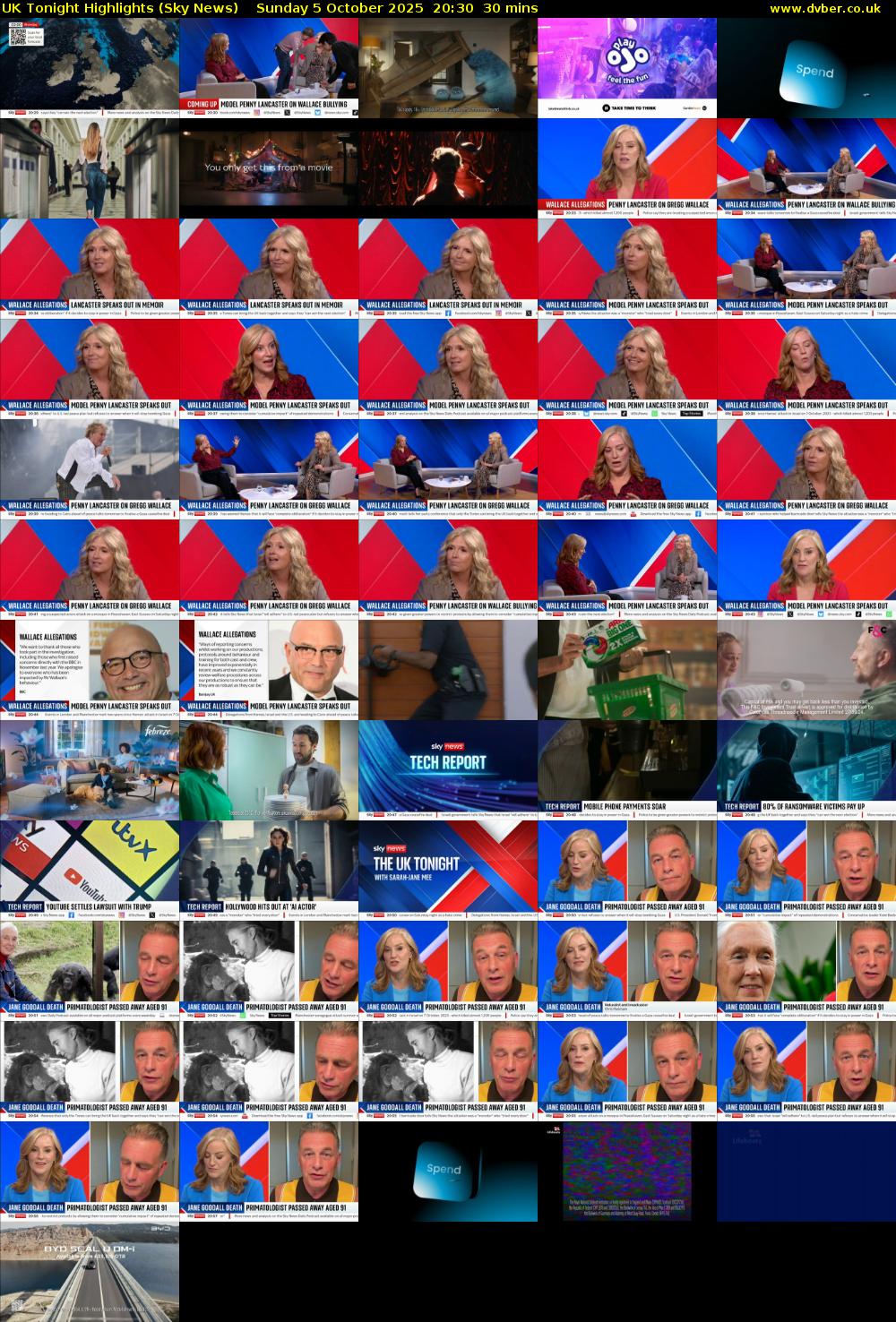 UK Tonight Highlights (Sky News) Sunday 5 October 2025 20:30 - 21:00