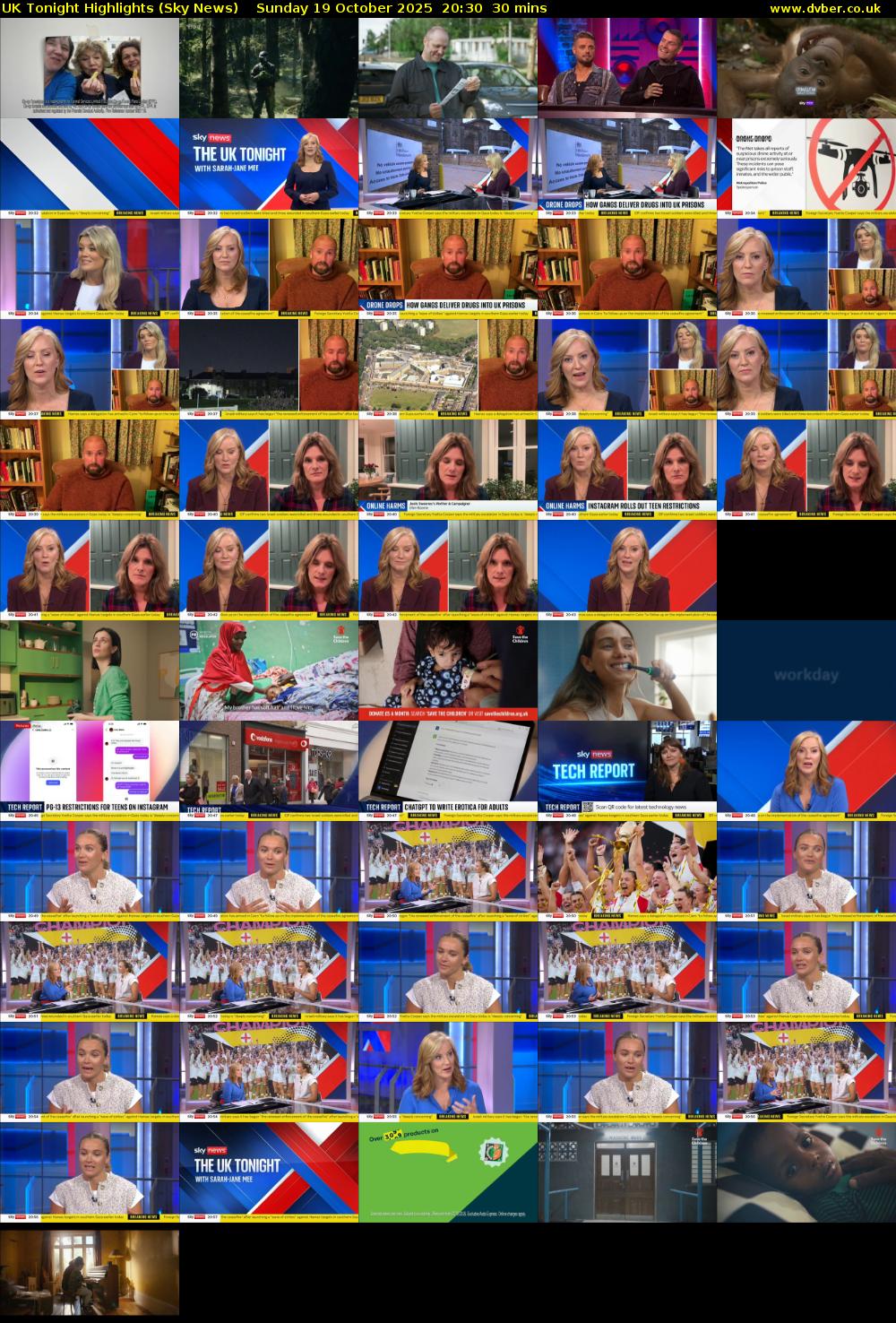 UK Tonight Highlights (Sky News) Sunday 19 October 2025 20:30 - 21:00