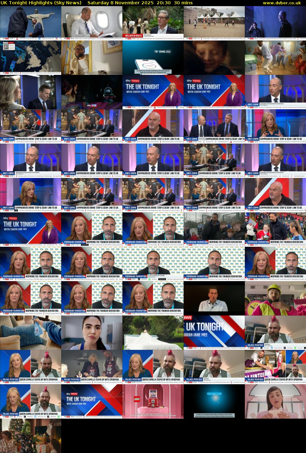 UK Tonight Highlights (Sky News) Saturday 8 November 2025 20:30 - 21:00