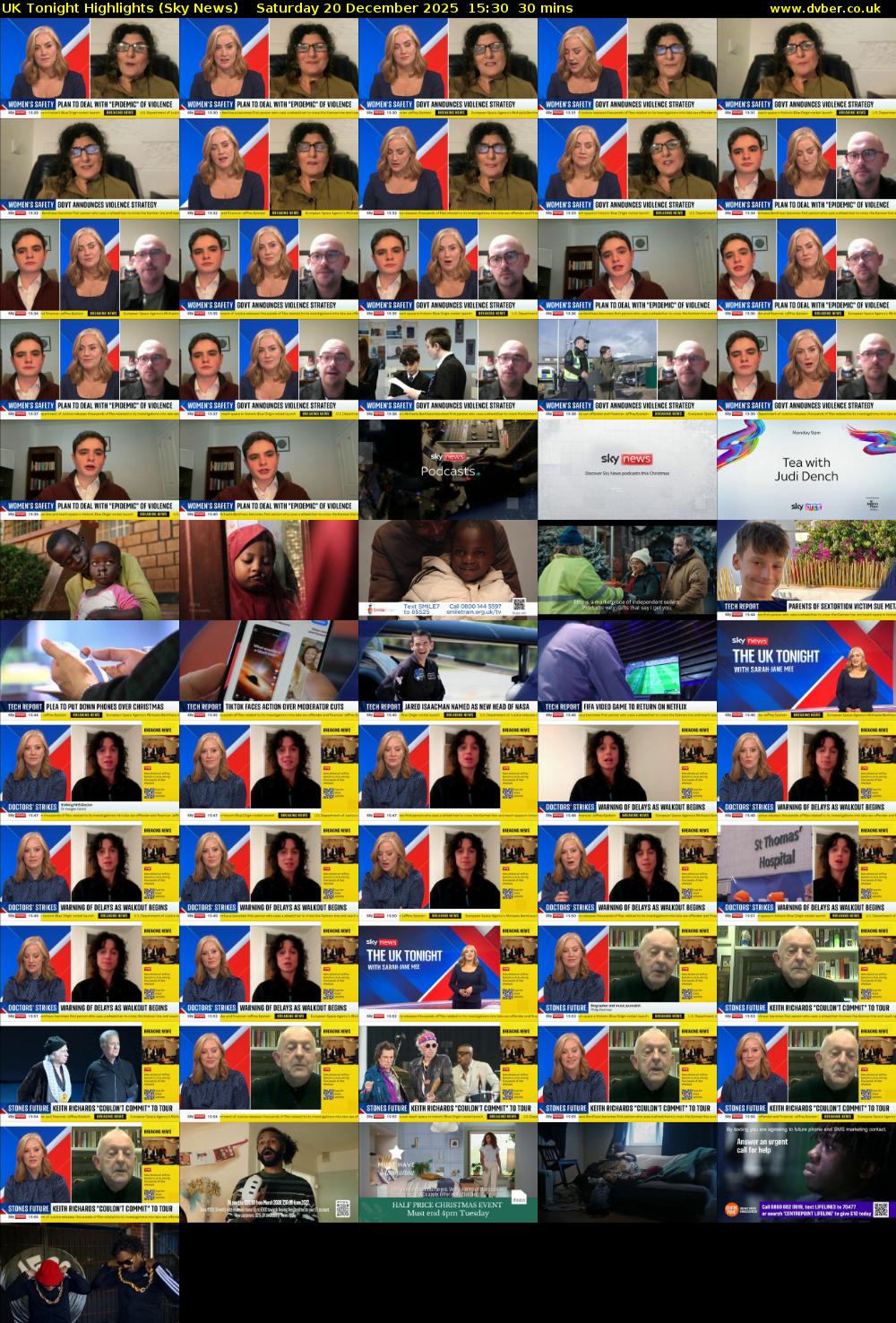 UK Tonight Highlights (Sky News) Saturday 20 December 2025 15:30 - 16:00