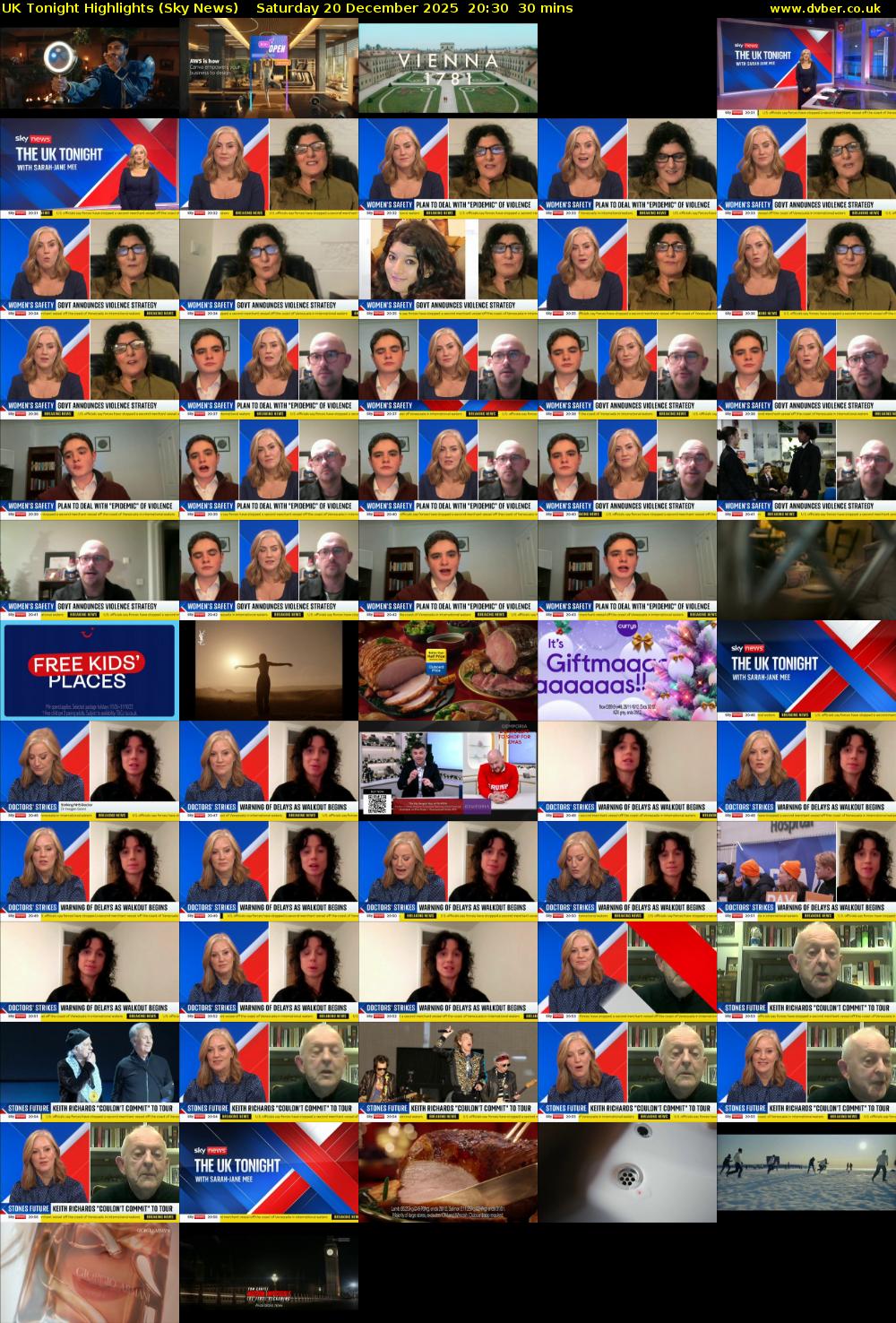 UK Tonight Highlights (Sky News) Saturday 20 December 2025 20:30 - 21:00