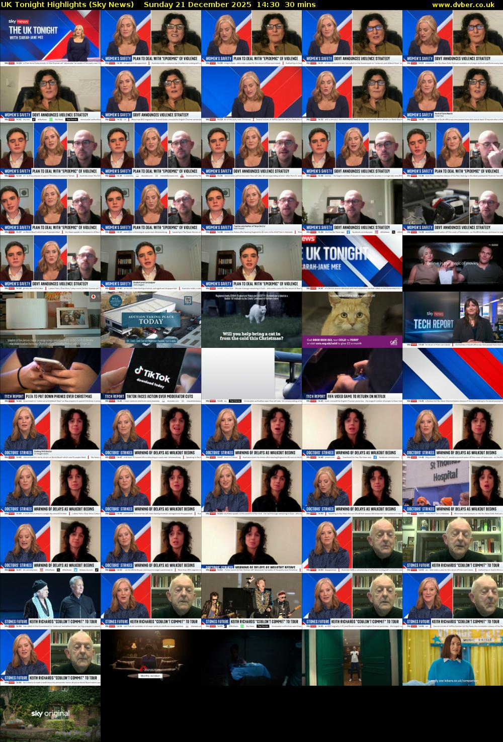 UK Tonight Highlights (Sky News) Sunday 21 December 2025 14:30 - 15:00