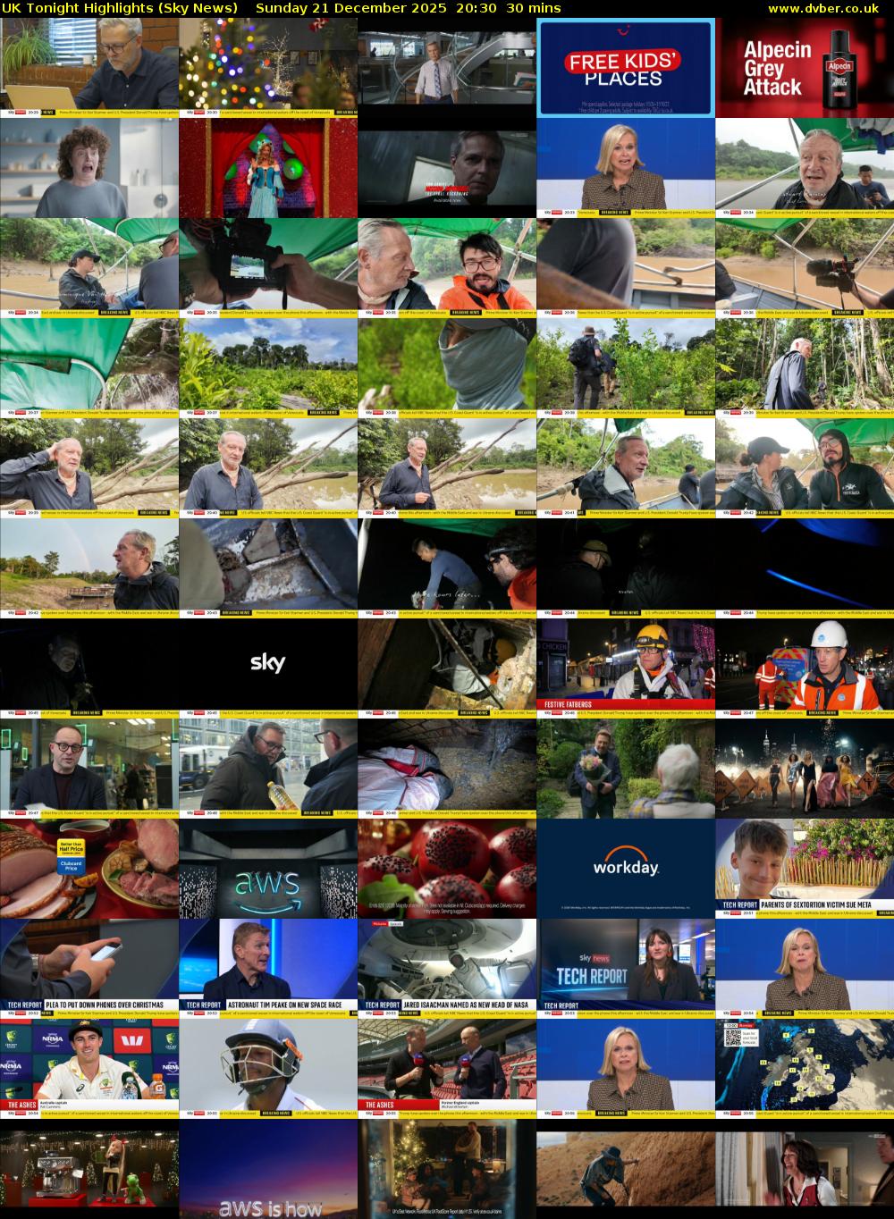 UK Tonight Highlights (Sky News) Sunday 21 December 2025 20:30 - 21:00