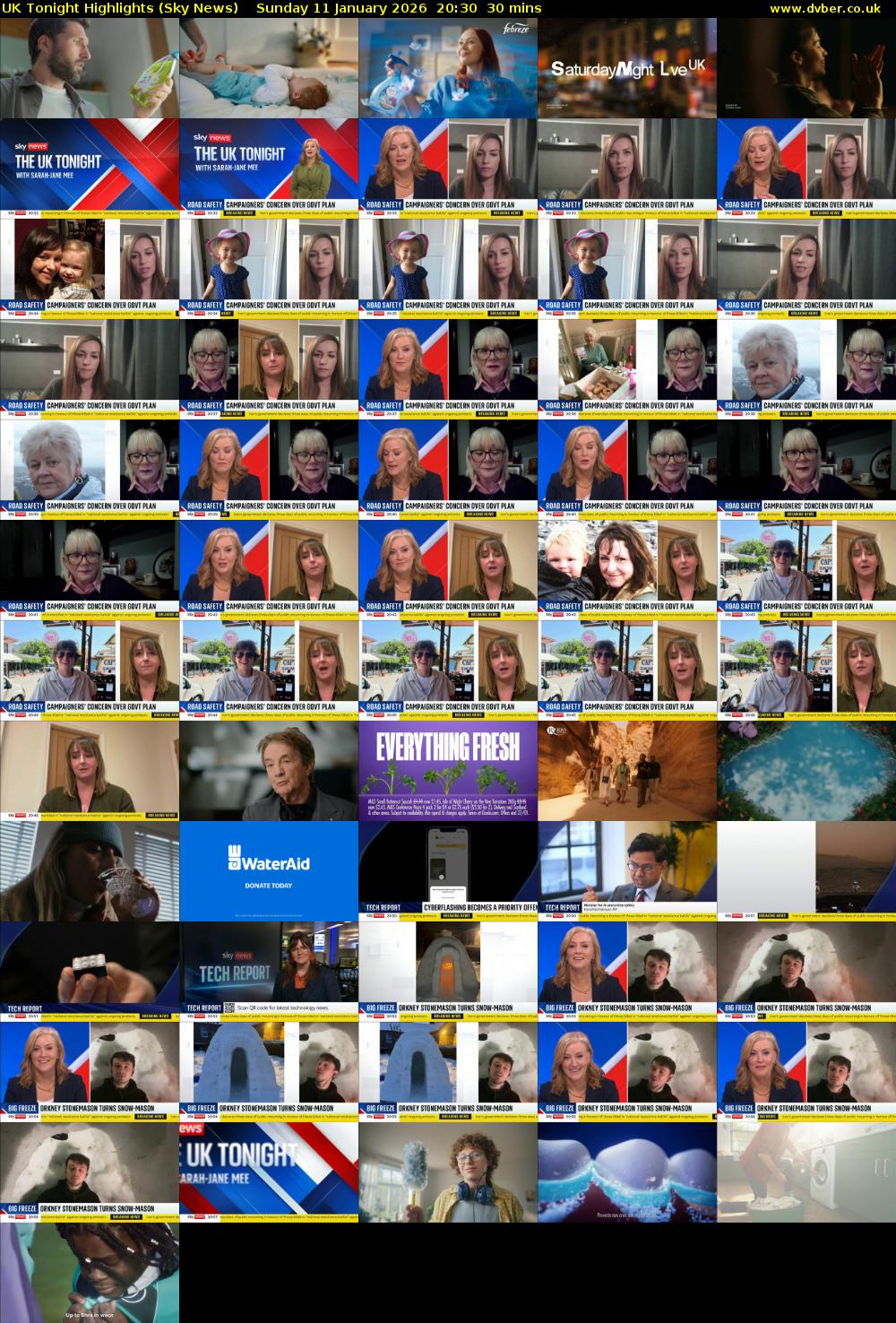 UK Tonight Highlights (Sky News) Sunday 11 January 2026 20:30 - 21:00