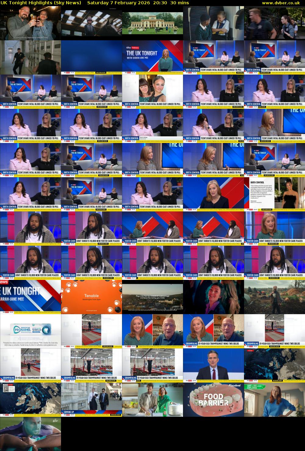 UK Tonight Highlights (Sky News) Saturday 7 February 2026 20:30 - 21:00