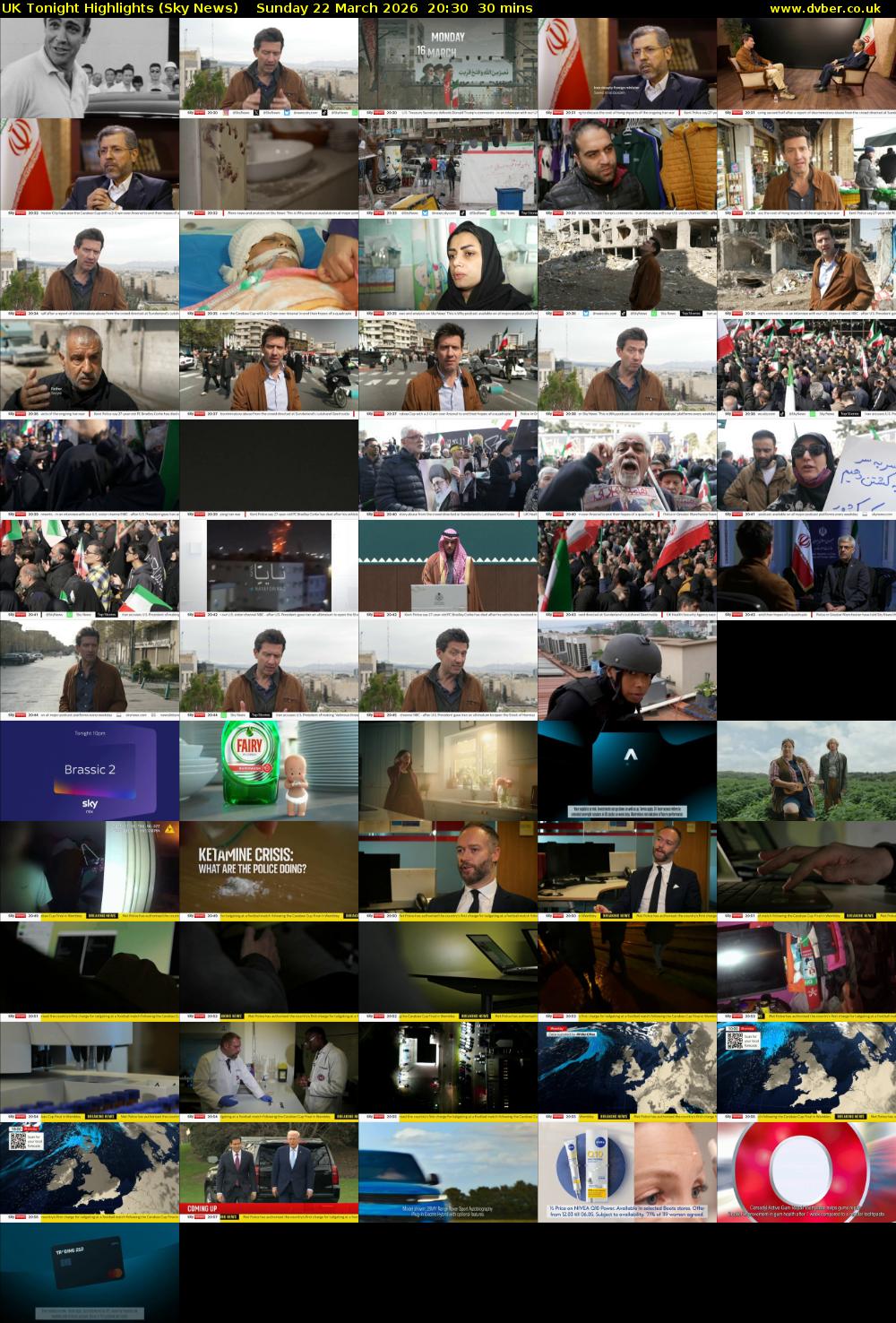 UK Tonight Highlights (Sky News) Sunday 22 March 2026 20:30 - 21:00