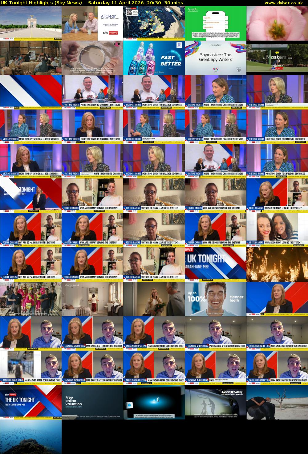 UK Tonight Highlights (Sky News) Saturday 11 April 2026 20:30 - 21:00