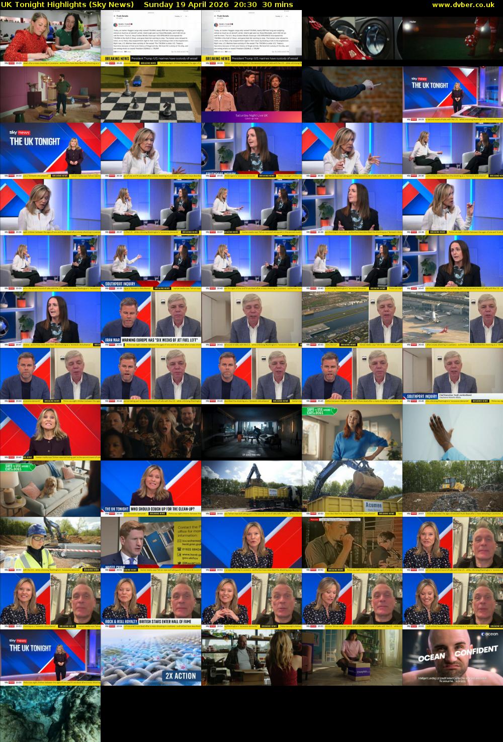 UK Tonight Highlights (Sky News) Sunday 19 April 2026 20:30 - 21:00