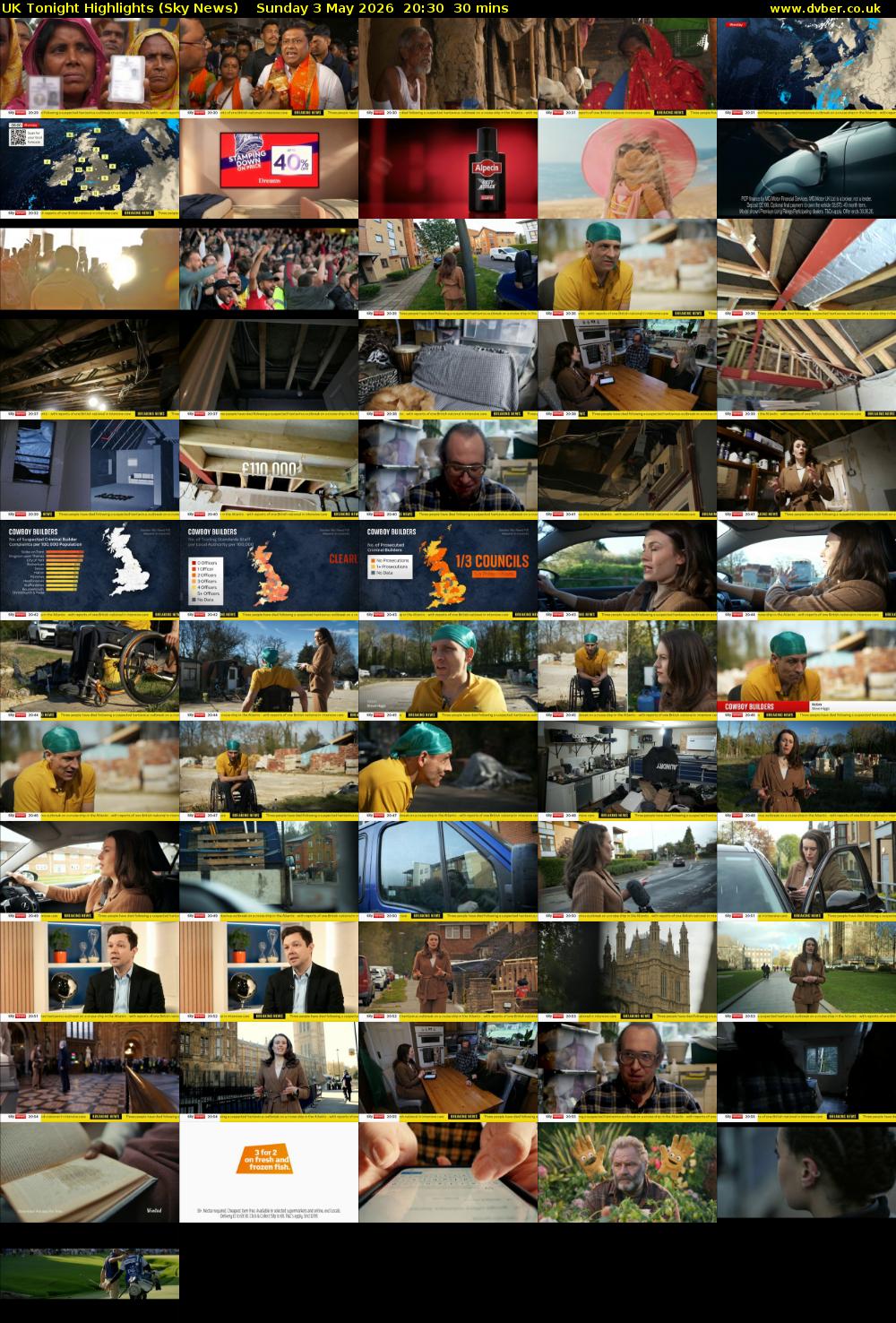 UK Tonight Highlights (Sky News) Sunday 3 May 2026 20:30 - 21:00