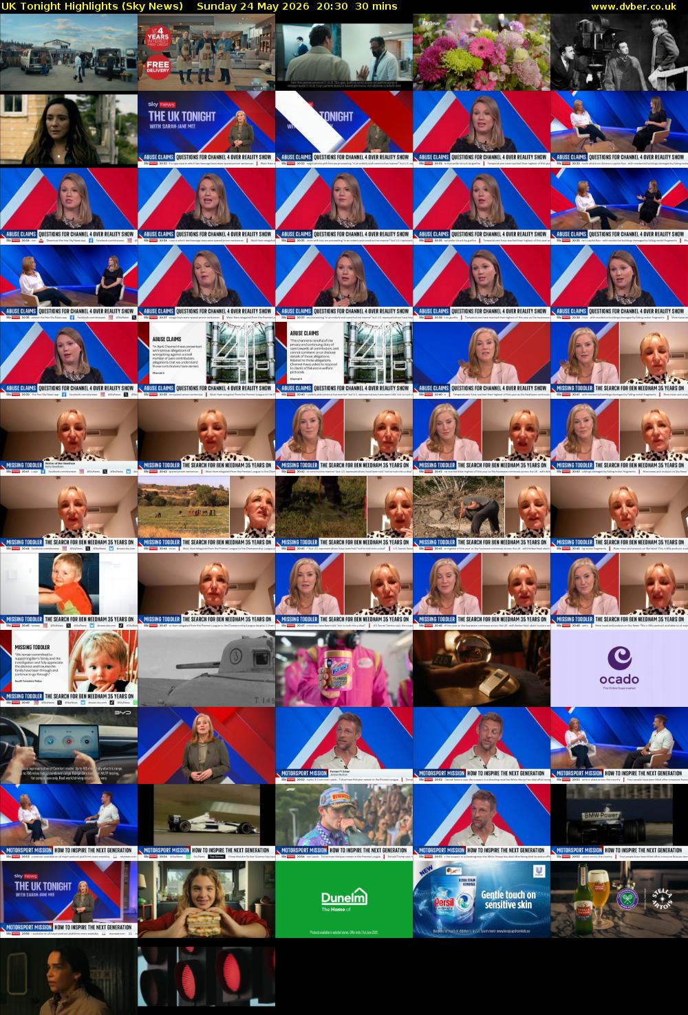 UK Tonight Highlights (Sky News) Sunday 24 May 2026 20:30 - 21:00