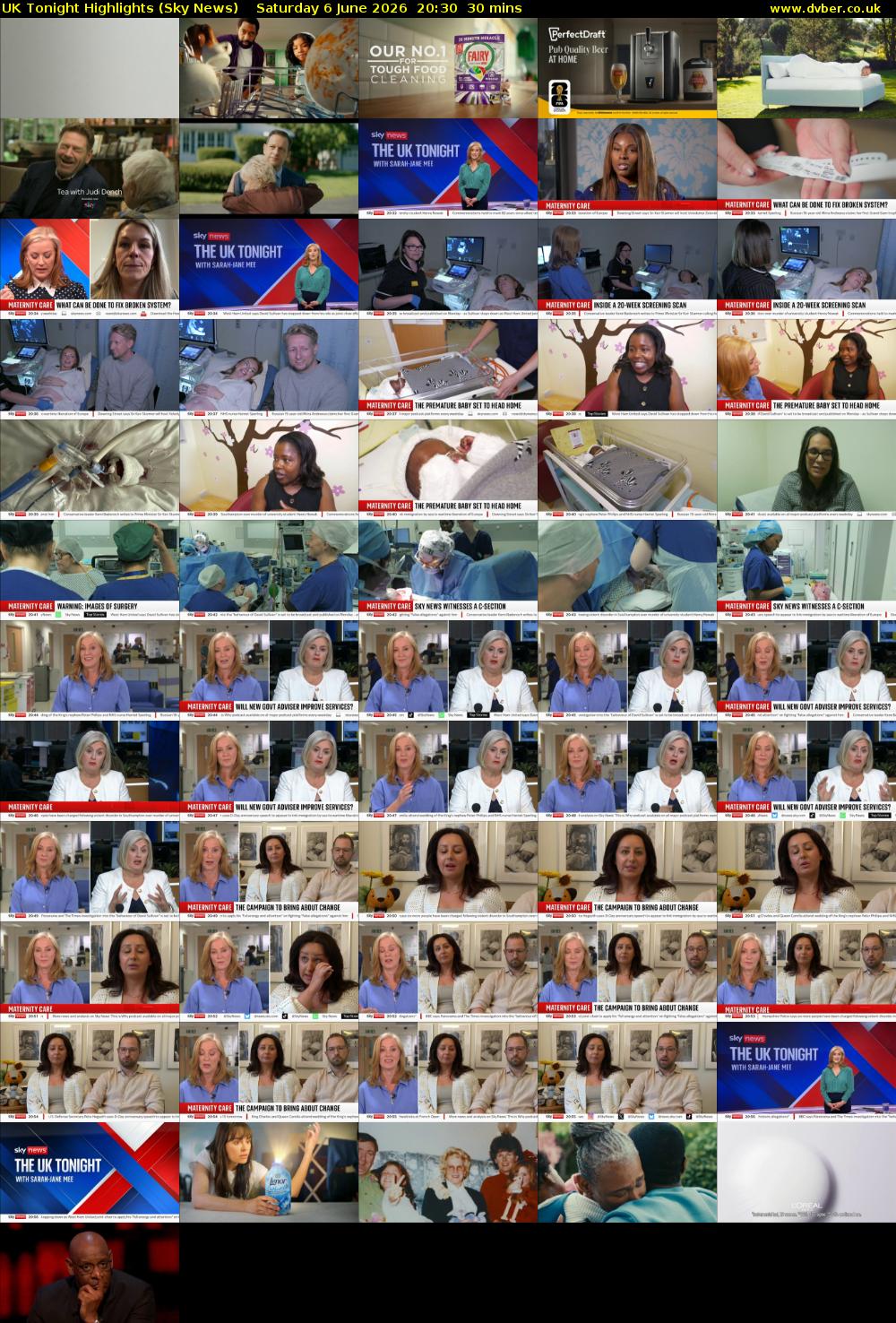 UK Tonight Highlights (Sky News) Saturday 6 June 2026 20:30 - 21:00