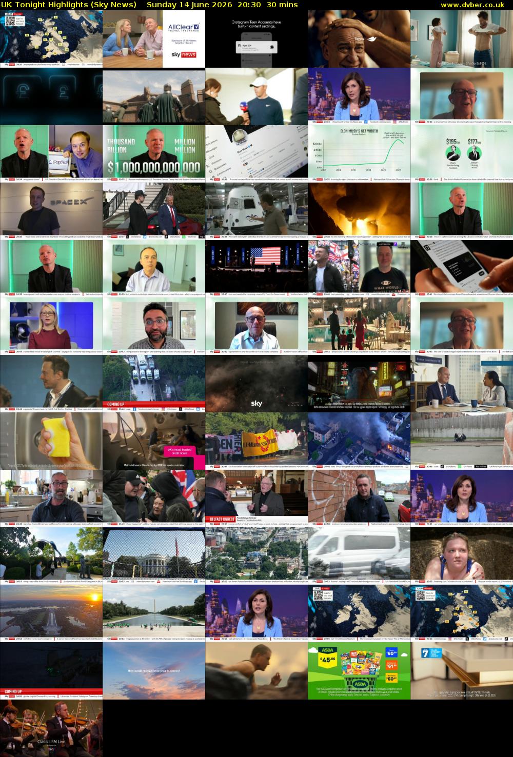 UK Tonight Highlights (Sky News) Sunday 14 June 2026 20:30 - 21:00