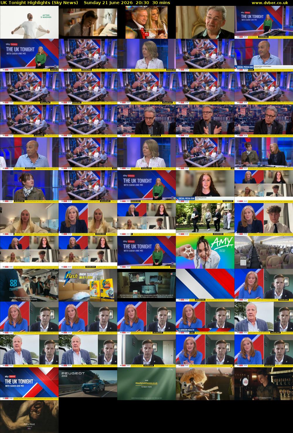 UK Tonight Highlights (Sky News) Sunday 21 June 2026 20:30 - 21:00
