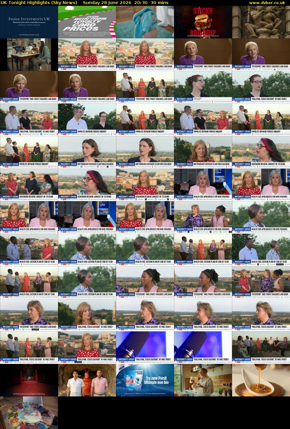 UK Tonight Highlights (Sky News) Sunday 28 June 2026 20:30 - 21:00