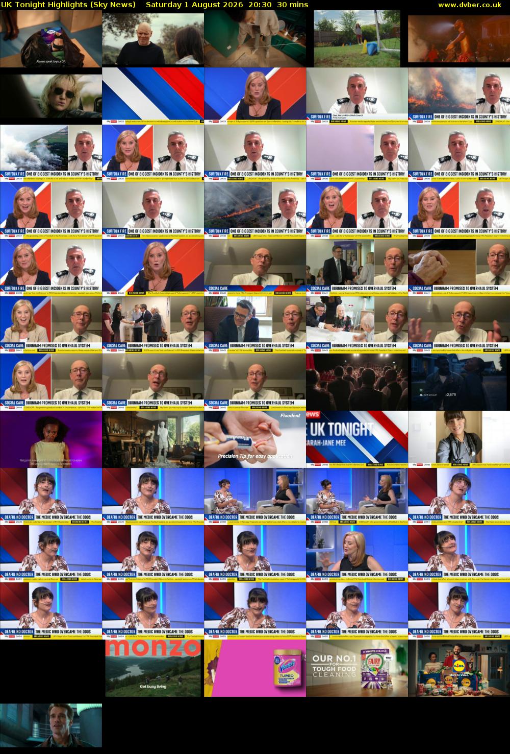 UK Tonight Highlights (Sky News) Saturday 1 August 2026 20:30 - 21:00