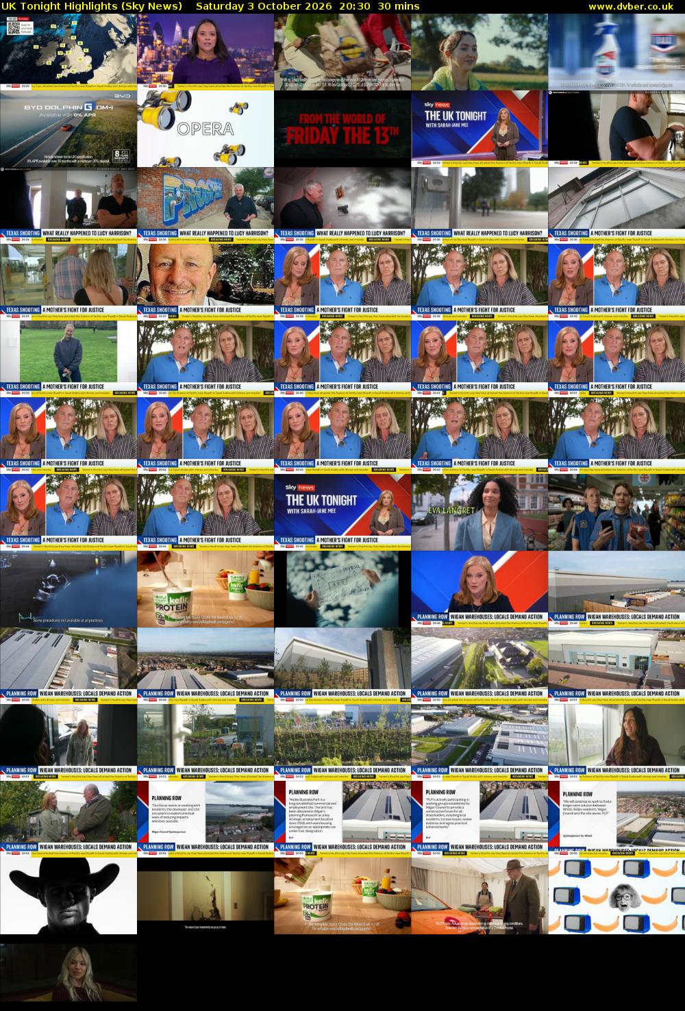 UK Tonight Highlights (Sky News) Saturday 3 October 2026 20:30 - 21:00