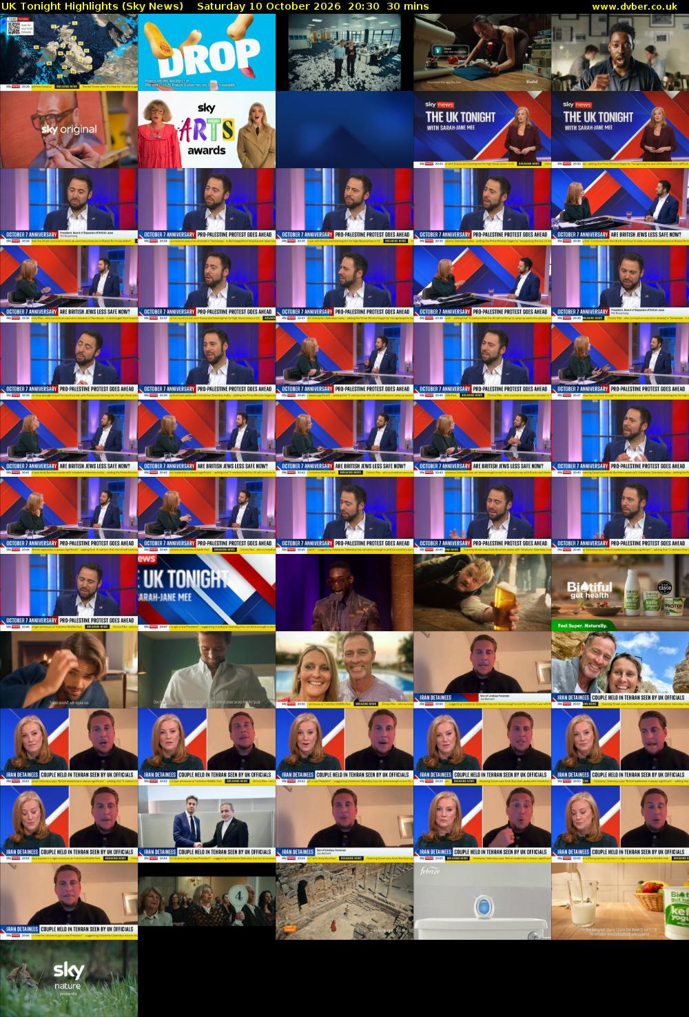 UK Tonight Highlights (Sky News) Saturday 10 October 2026 20:30 - 21:00