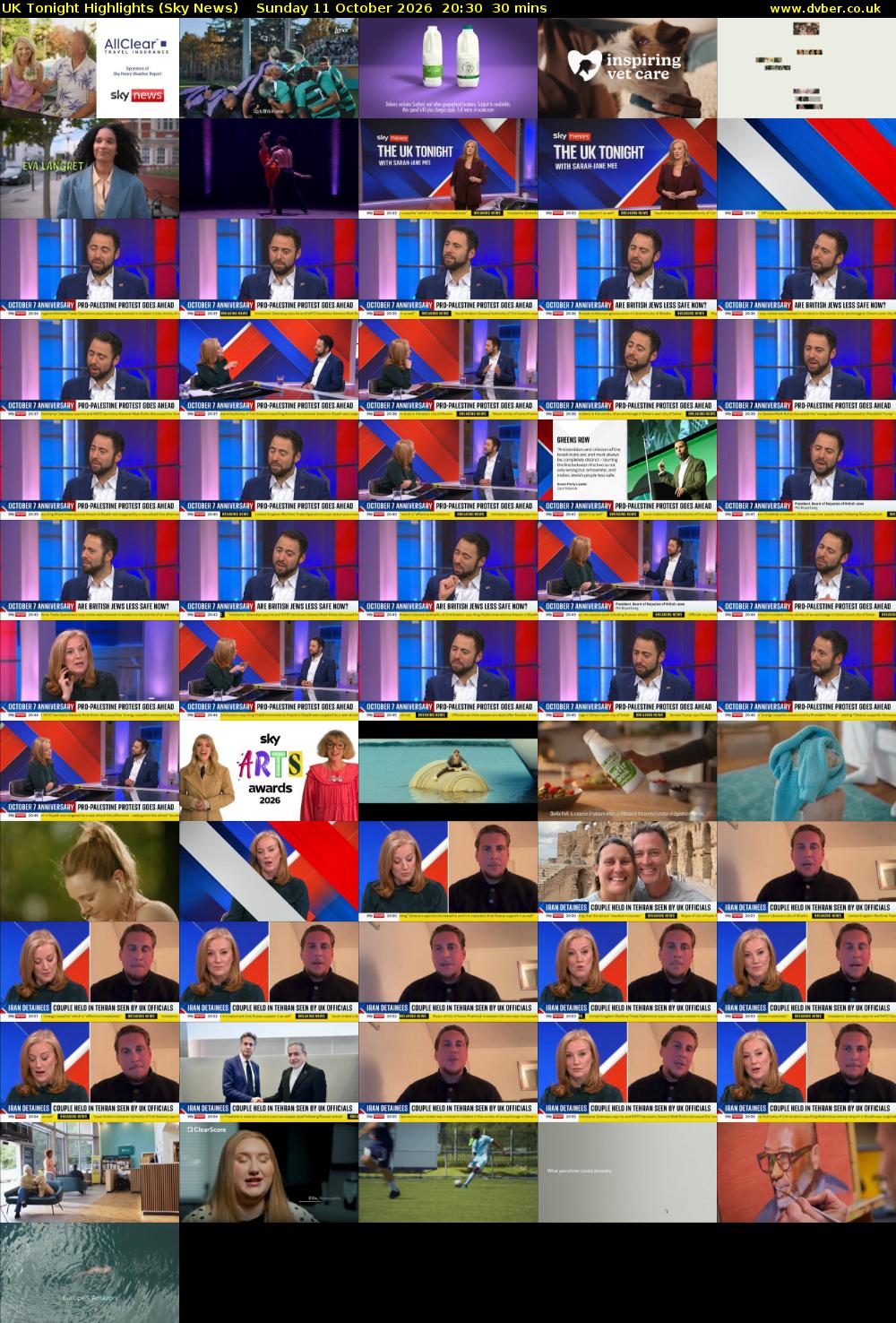 UK Tonight Highlights (Sky News) Sunday 11 October 2026 20:30 - 21:00