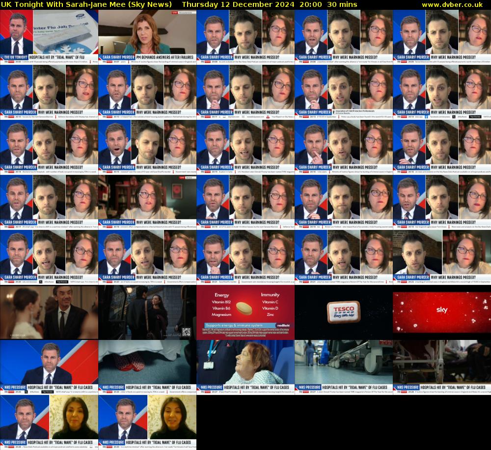 UK Tonight With Sarah-Jane Mee (Sky News) Thursday 12 December 2024 20:00 - 20:30