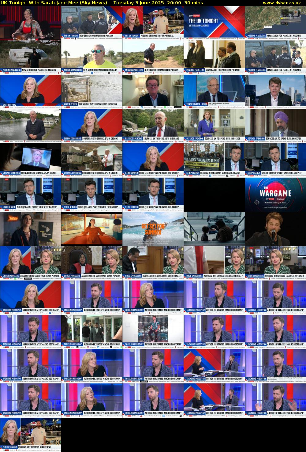 UK Tonight With Sarah-Jane Mee (Sky News) Tuesday 3 June 2025 20:00 - 20:30