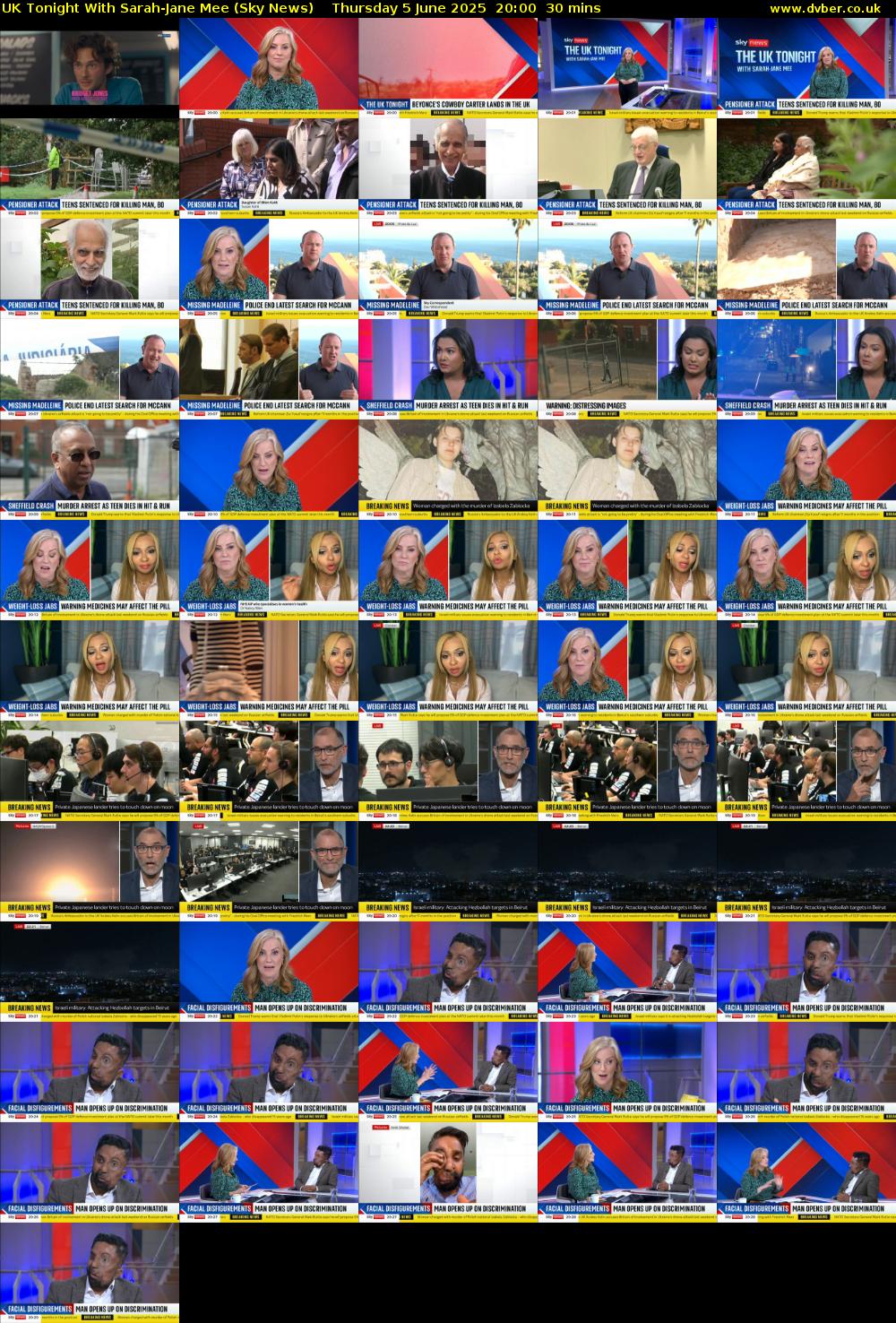 UK Tonight With Sarah-Jane Mee (Sky News) Thursday 5 June 2025 20:00 - 20:30