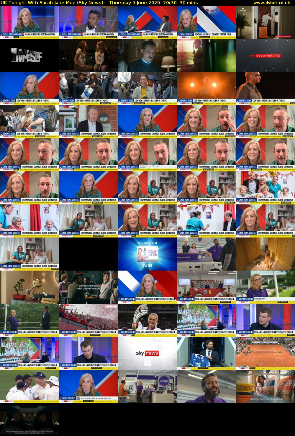 UK Tonight With Sarah-Jane Mee (Sky News) Thursday 5 June 2025 20:30 - 21:00