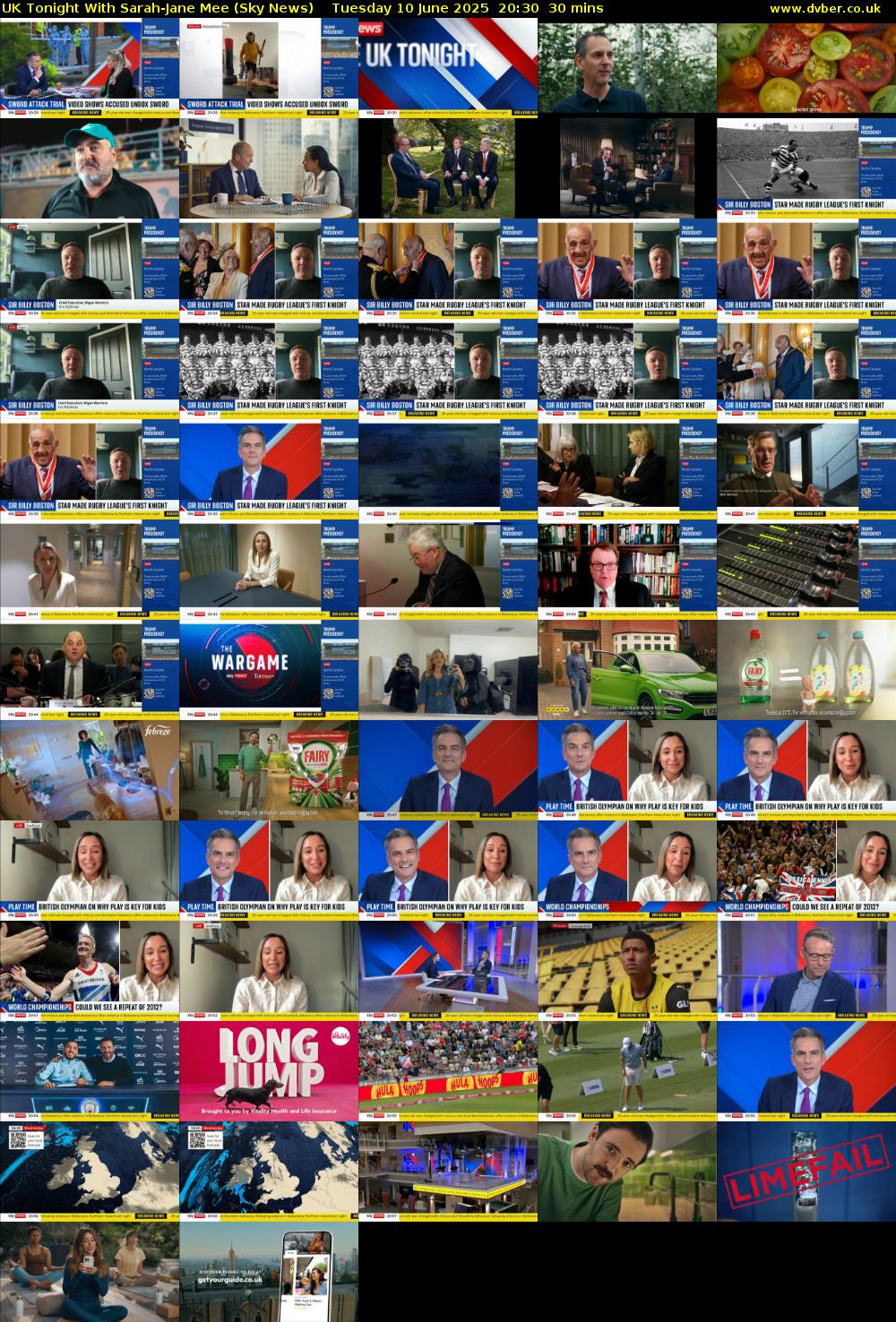 UK Tonight With Sarah-Jane Mee (Sky News) Tuesday 10 June 2025 20:30 - 21:00