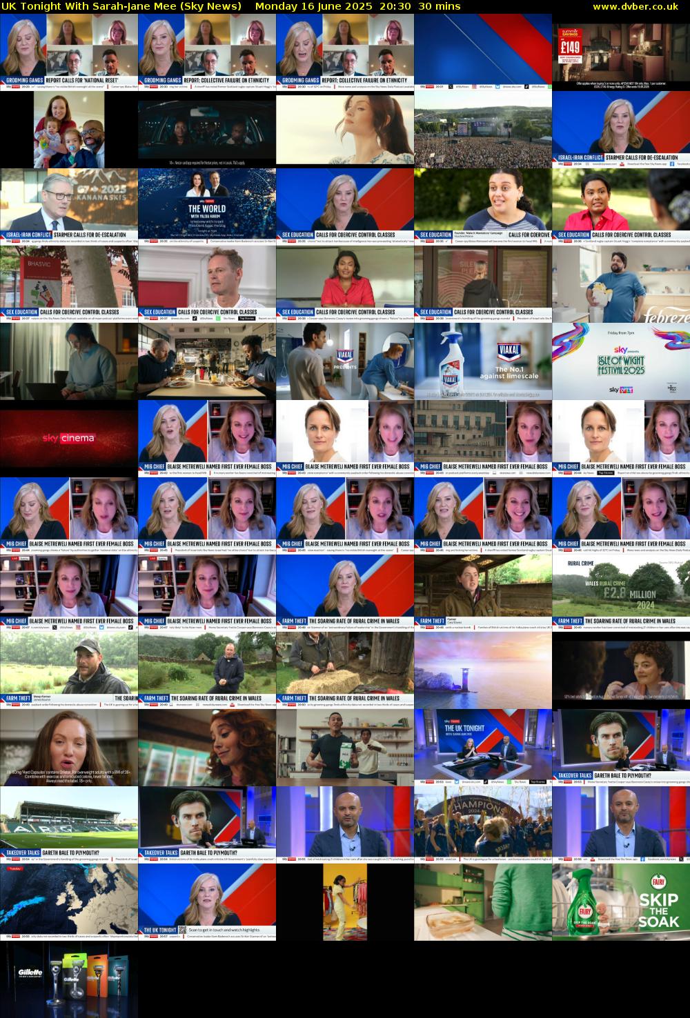 UK Tonight With Sarah-Jane Mee (Sky News) Monday 16 June 2025 20:30 - 21:00