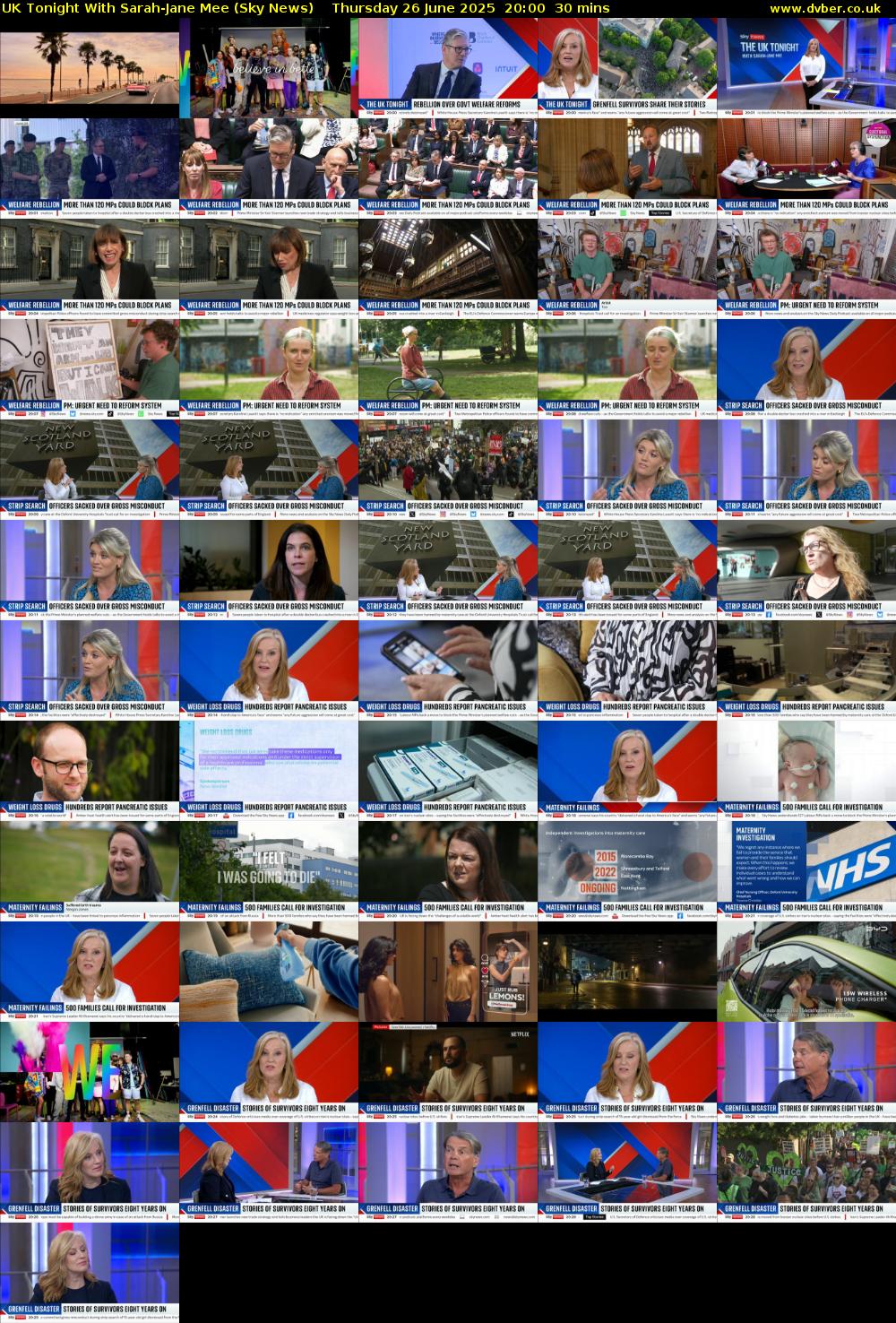 UK Tonight With Sarah-Jane Mee (Sky News) Thursday 26 June 2025 20:00 - 20:30