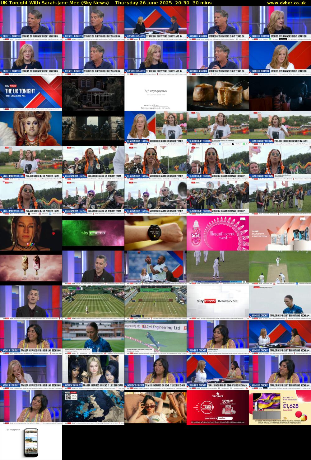 UK Tonight With Sarah-Jane Mee (Sky News) Thursday 26 June 2025 20:30 - 21:00
