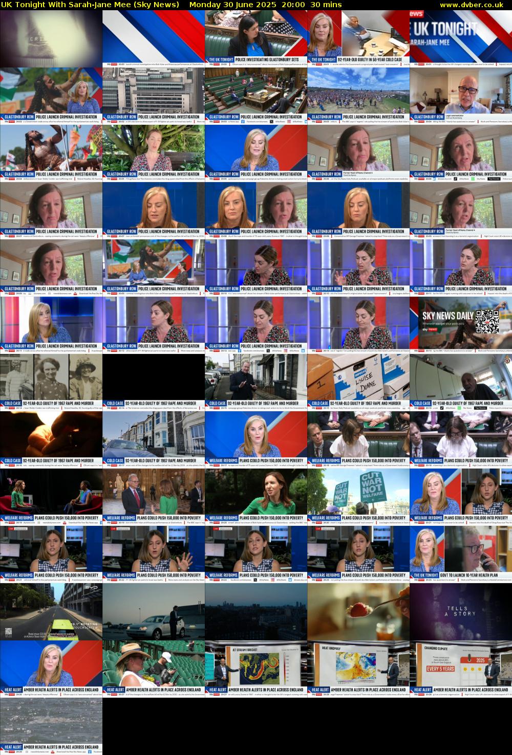 UK Tonight With Sarah-Jane Mee (Sky News) Monday 30 June 2025 20:00 - 20:30