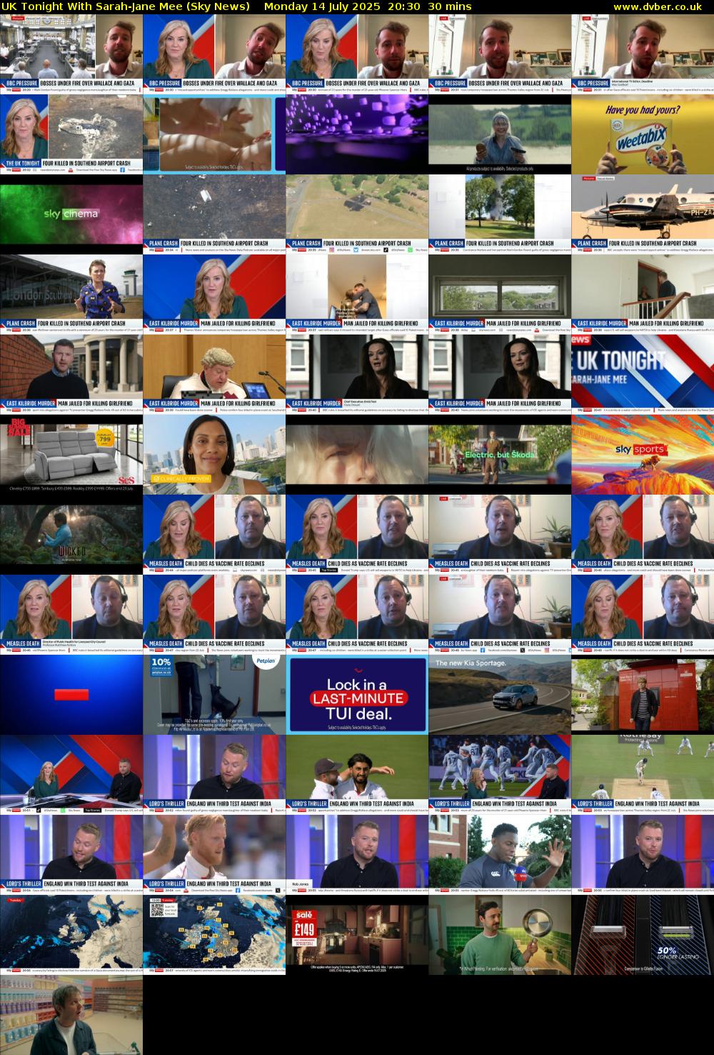 UK Tonight With Sarah-Jane Mee (Sky News) Monday 14 July 2025 20:30 - 21:00